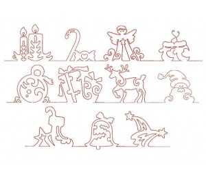 Stickserie - Motivborte Weihnachten E2E